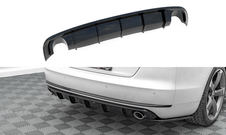 Maxton Rear Valance Audi A8 D4 - Gloss Black