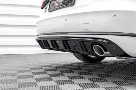 Maxton Rear Valance Audi A8 D4 - Gloss Black