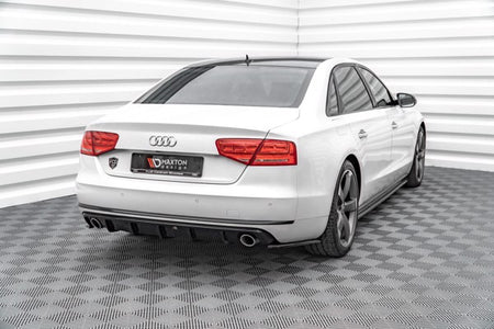 Maxton Rear Valance Audi A8 D4 - Gloss Black