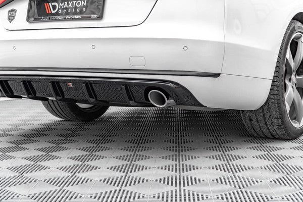 Maxton Rear Valance Audi A8 D4 - Gloss Black
