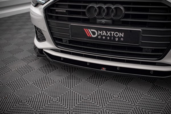 Maxton Front Splitter V.1 Audi A6 C8 - Gloss Black