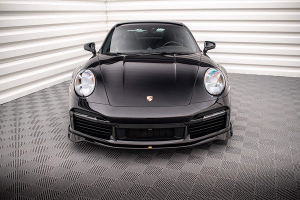 Maxton Front Splitter Porsche 911 Turbo S 992 - Gloss Black