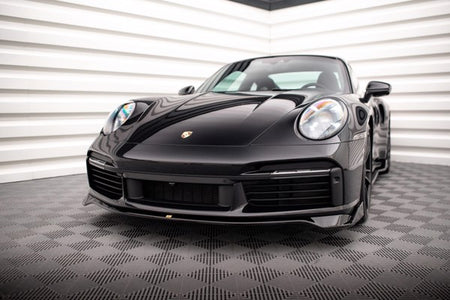 Maxton Front Splitter Porsche 911 Turbo S 992 - Gloss Black