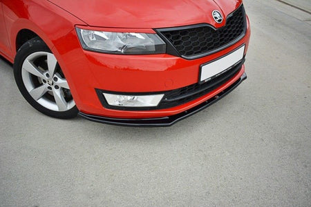 Maxton Front Splitter V.2 Skoda Rapid - Gloss Black