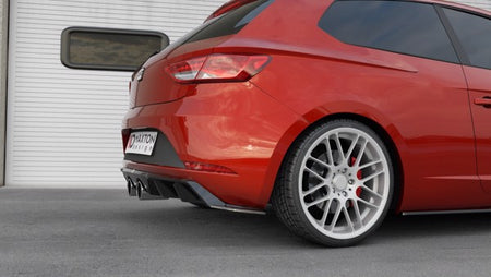 Maxton Rear Valance V.2 Seat Leon Cupra Mk3 Fl Hatchback - Gloss Black