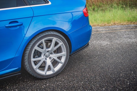 Maxton Rear Side Splitters Audi S4 / A4 S-Line B8 Sedan - Gloss Black