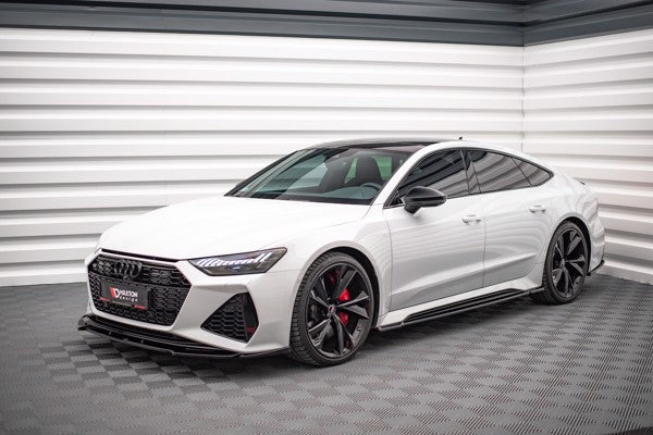 Maxton Side Skirts Diffusers V.1 Audi RS6 C8 / RS7 C8 - Gloss Black