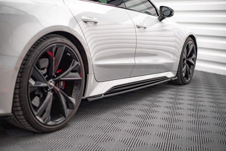 Maxton Side Skirts Diffusers V.1 Audi RS6 C8 / RS7 C8 - Gloss Black