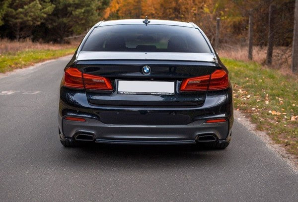 Maxton Central Rear Splitter For BMW 5 G30/ G31 M-Pack - Gloss Black