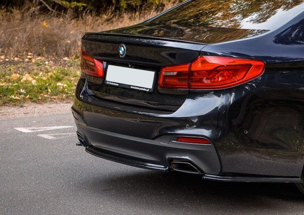 Maxton Central Rear Splitter For BMW 5 G30/ G31 M-Pack - Gloss Black