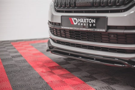 Maxton Front Splitter Skoda Kodiaq Mk1 Sportline/RS - Gloss Black