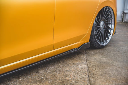 Maxton Side Skirts Diffusers V.2 VW Golf 8 - Gloss Black