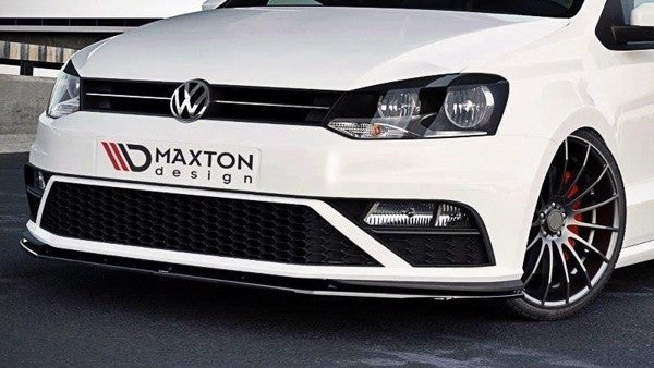 Maxton Front Splitter V.1 VW Polo Mk5 Gti (Facelift) - Gloss Black