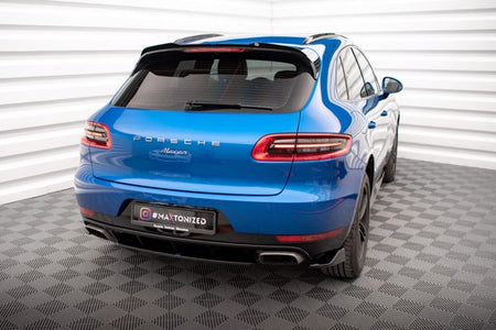 Maxton Central Rear Splitter For Porsche Macan Mk1 - Gloss Black