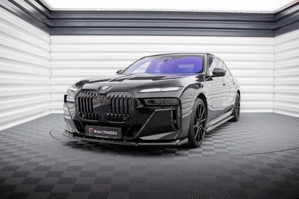 Maxton Front Splitter V.1 BMW 7 M-Pack / M760E G70 - Gloss Black
