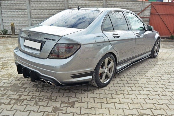 Maxton Mercedes C W204 Amg-Line (Facelift) Rear Diffuser & Rear Side Splitters