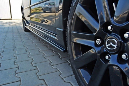 Maxton Side Skirts Diffusers Mazda 3 Mps Mk1 (Preface) - Gloss Black