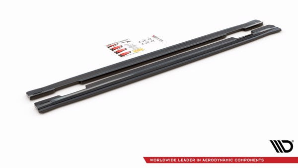 Maxton Side Skirts Diffusers Mercedes-Benz Gla 45 Amg Suv (X156) Preface - Gloss Black