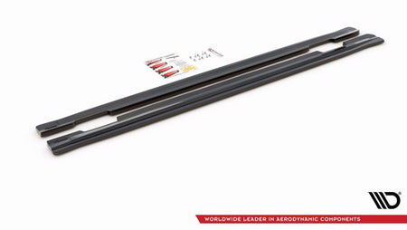 Maxton Side Skirts Diffusers Mercedes-Benz Gla 45 Amg Suv (X156) Preface - Gloss Black