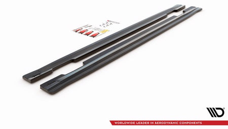 Maxton Side Skirts Diffusers Mercedes-Benz Gla 45 Amg Suv (X156) Preface - Gloss Black