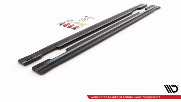 Maxton Side Skirts Diffusers Mercedes-Benz Gla 45 Amg Suv (X156) Preface - Gloss Black