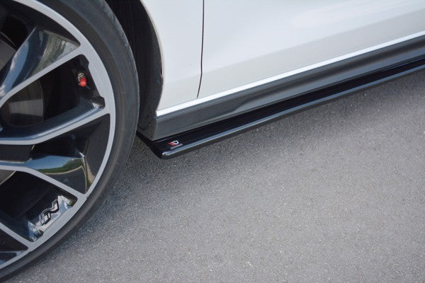 Maxton Side Skirts Diffusers V.1 Hyundai I30 N Mk3 Hatchback / Fastback - Gloss Black