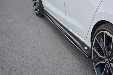 Maxton Side Skirts Diffusers V.1 Hyundai I30 N Mk3 Hatchback / Fastback - Gloss Black