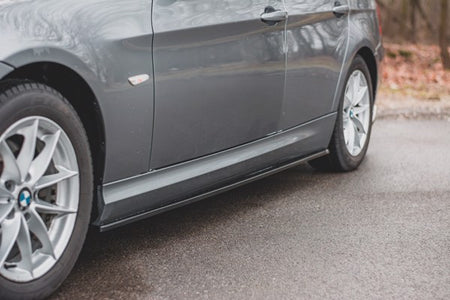 Maxton Side Skirts Diffusers BMW 3 E90/E91 Facelift - Gloss Black