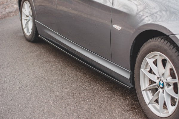 Maxton Side Skirts Diffusers BMW 3 E90/E91 Facelift - Gloss Black