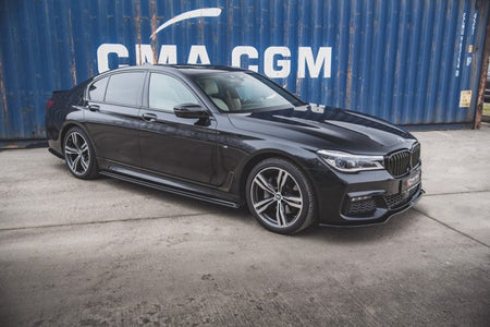 Maxton Side Skirts Diffusers For BMW 7 M-Pack G11 - Gloss Black