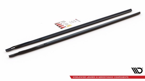 Maxton Side Skirts Diffusers For BMW 7 M-Pack G11 - Gloss Black