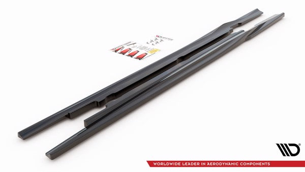 Maxton Side Skirts Diffusers Mercedes-Benz E W213 - Gloss Black