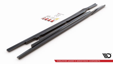 Maxton Side Skirts Diffusers Mercedes-Benz E W213 - Gloss Black