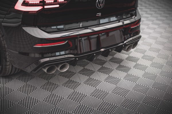 Maxton Rear Valance V.2 Volkswagen Golf R Mk8 - Gloss Black