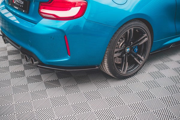 Maxton Rear Side Splitters V.2 BMW M2 F87 - Gloss Black
