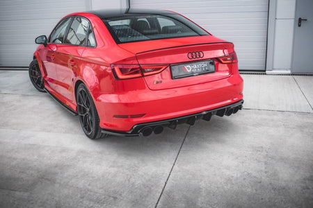 Maxton Rear Valance Audi S3 Sedan 8V - Gloss Black