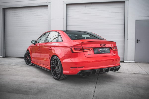 Maxton Rear Valance Audi S3 Sedan 8V - Gloss Black