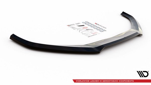 Maxton Front Splitter V.2 Audi A4 B9 - Gloss Black