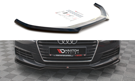 Maxton Front Splitter V.2 Audi A4 B9 - Gloss Black