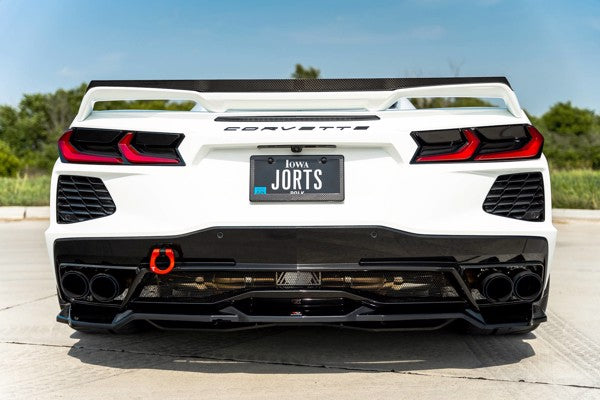 Maxton Central Rear Splitter Chevrolet Corvette C8 - Gloss Black