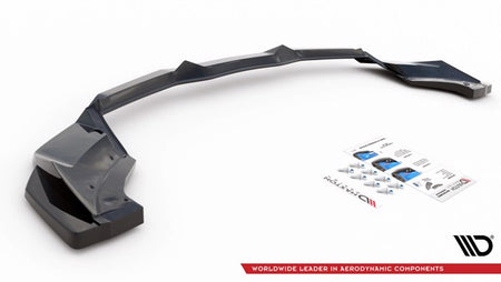 Maxton Central Rear Splitter Chevrolet Corvette C8 - Gloss Black