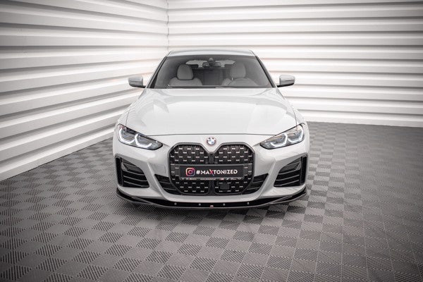Maxton Front Splitter V.3 BMW 4 Gran Coupe M-Pack G26 - Gloss Black