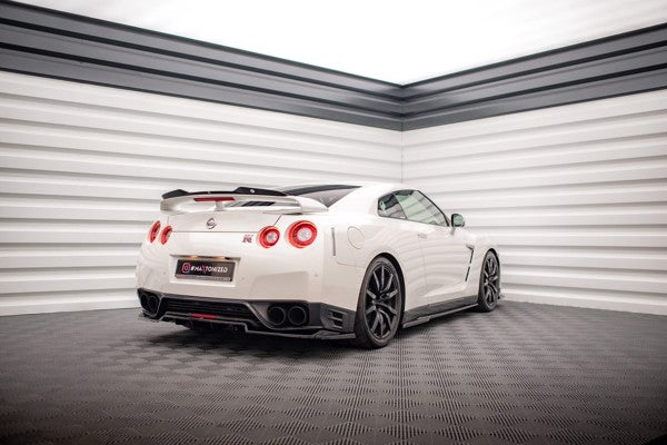Maxton Side Skirts Diffusers Nissan Gtr R35 Facelift - Gloss Black