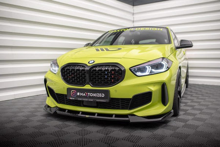 Maxton Front Splitter V.6 For BMW 1 F40 M-Pack / M135I  - Gloss Black