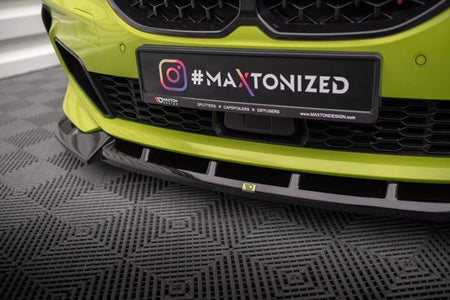 Maxton Front Splitter V.6 For BMW 1 F40 M-Pack / M135I  - Gloss Black