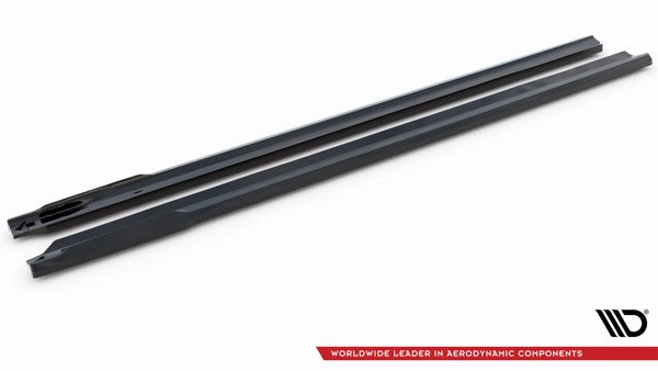 Maxton Side Skirts Diffusers BMW 7 M-Pack / M760E G70 - Gloss Black