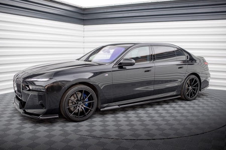 Maxton Side Skirts Diffusers BMW 7 M-Pack / M760E G70 - Gloss Black