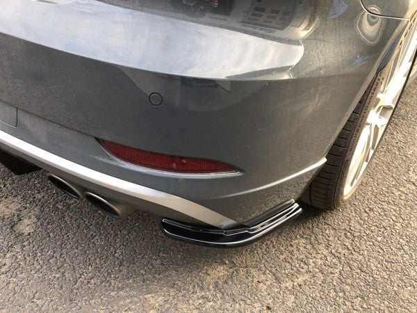 Maxton Rear Side Splitters Audi S3 8V Facelift - Gloss Black