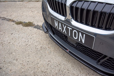 Maxton Front Splitter V.2 For BMW 3 G20 M-Pack - Gloss Black