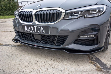 Maxton Front Splitter V.2 For BMW 3 G20 M-Pack - Gloss Black